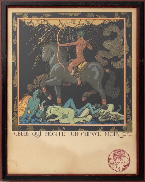 George Barbier "...Cheval Noir" Pochoir, 1916 (1 of 7)