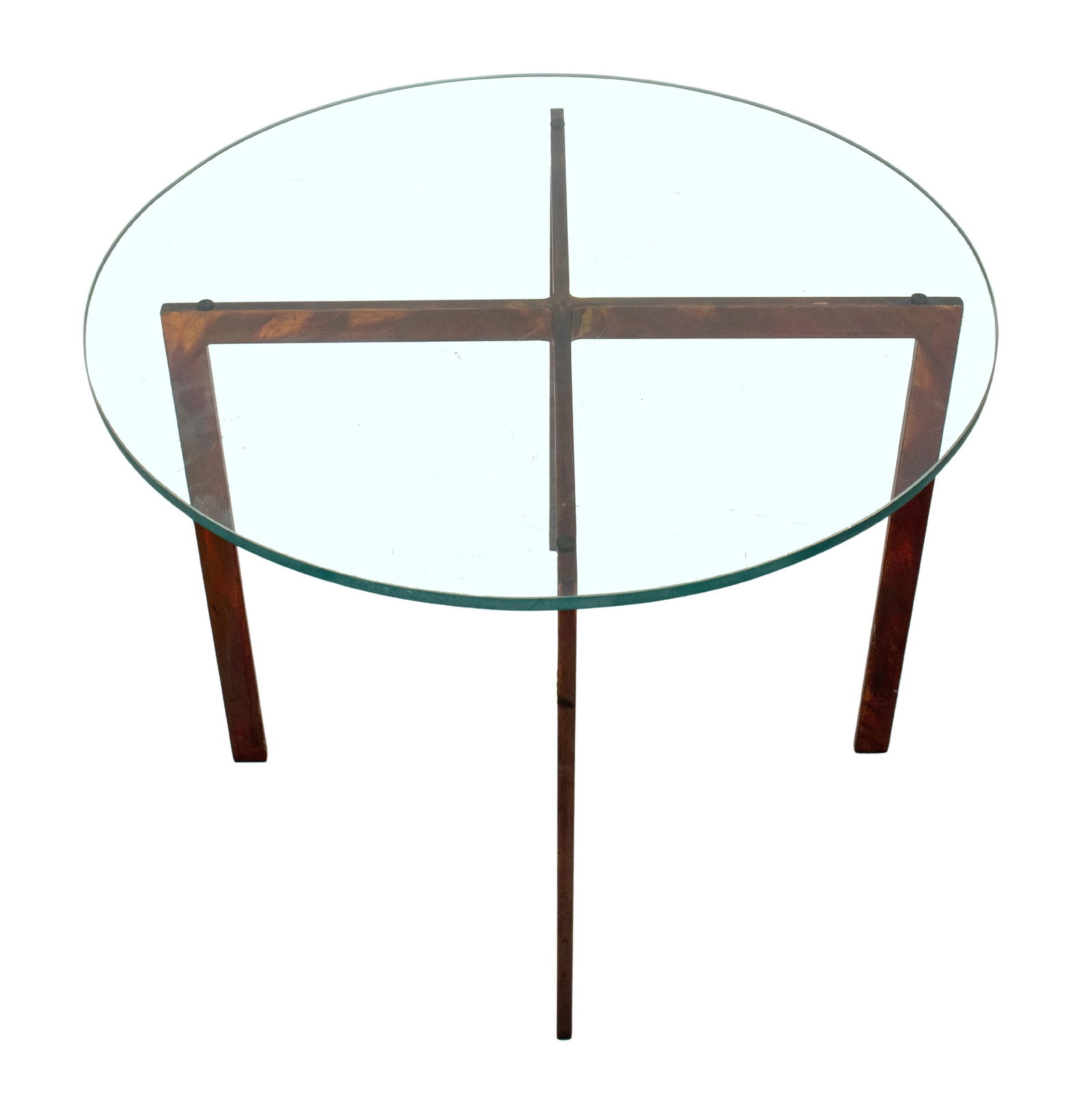 Knoll Barcelona Style Glass Top Side Table (1 of 9)