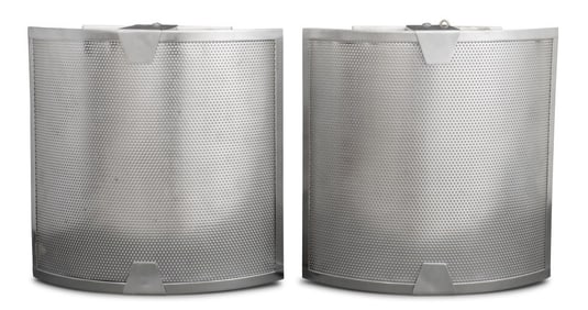 Postmodern Perforated Aluminum Wall Sconces, 2