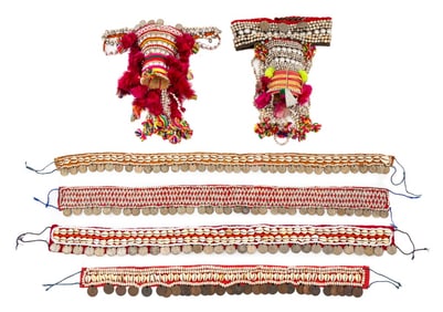 Thai Akha Hill Tribe Shell Mounted Articles, 6