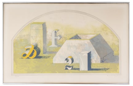 Fernando Maza Numbers and Symbols Lithograph