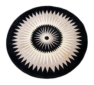 Ege Taepper Circular Abstract Wool Rug, 7' 6"