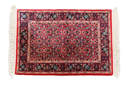 Persian Floral Motif Small Rug, 3' 6.5" x 2'