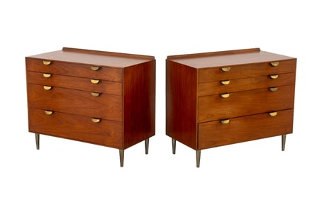 Finn Juhl for Baker Furniture Walnut Dressers, 2