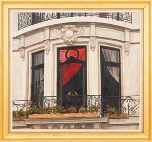 Lori Zummo Building Facade Oil on Canvas