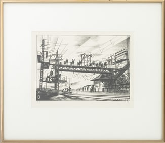 Louis Lozowick "High Voltage" Lithograph, 1930