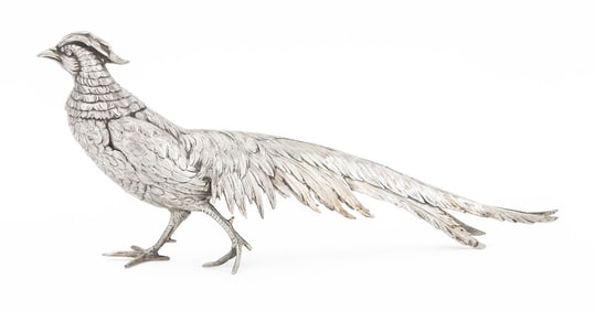 German Silver Pheasant Figure