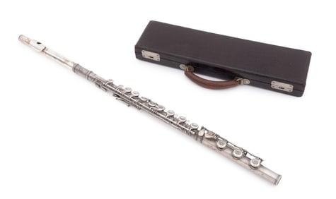Alfred G. Badger Sterling Silver Flute, ca. 1880