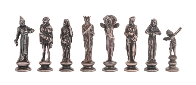 Victorian Sterling Figural Wax Stamp Seals, 8