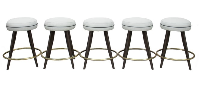 French Mid-Century Modern Stools, 5