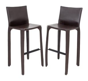 Mario Bellini x Cassina "Cab 410" Bar Stools, Pair