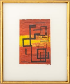 Irene Rice Pereira Geometric Gouache, 1956