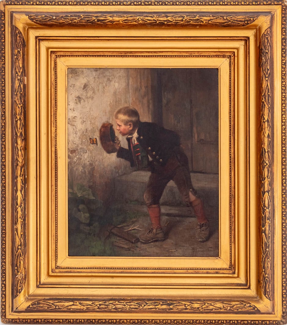 Fritz Sonderland Boy Catching a Butterfly Oil (1 of 8)