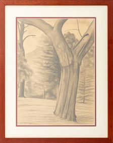 George Copeland Ault "Old Apple Tree" Pencil
