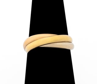 Cartier 18K Tri-Color Gold Trinity Ring
