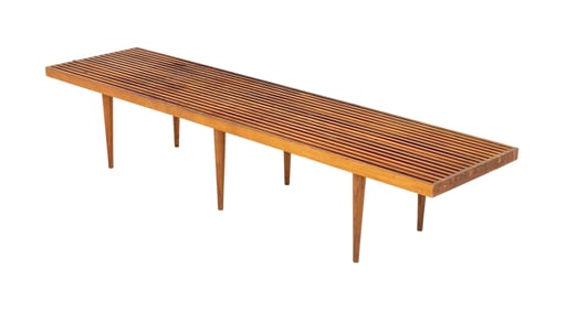 Mel Smilow for Smilow-Thiele Walnut Slat Bench