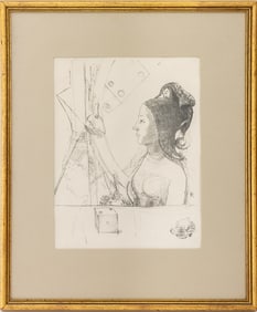 Odilon Redon "Femme de Profil" Lithograph