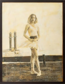 Paul Richard Standing Ballerina Oil on Panel