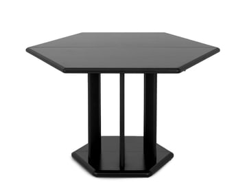 Italian Postmodern Ebonized Extending Dining Table