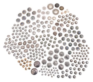 Assorted Vintage Silver Buttons, 284