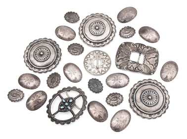 Southwest Silver Belt Buckles and Clips, 23