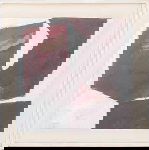 Susumu Shingu Untitled Mixed Media, 1964: Susumu Shingu (Japanese, b. 1937), Untitled (Black and White Abstraction), Mixed Media Collage on Paper, 1964, signed and dated lower left, painted white trim wood frame. Image: 19" H x 19.25" W; fram