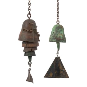 Paolo Soleri Bronze and Copper Windbells, 2