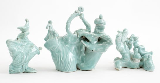 Eva Bouzard-Hui Abstract Art Pottery Sculptures, 3