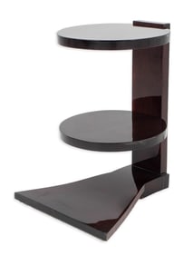 Leleu Style Art Deco Rosewood 2-Tier Side Table