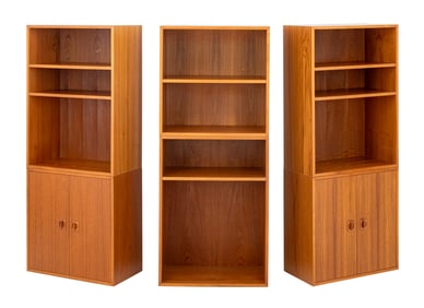 Danish Teak Wood Modular Wall Cabinets, 6
