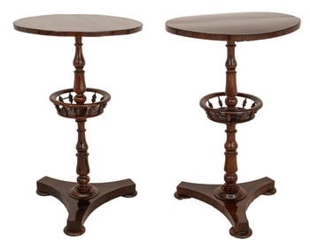 Victorian Rosewood Tripod Tables, Pair