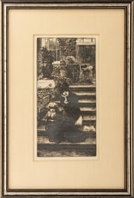 James Tissot "Reverie" Etching, 1889