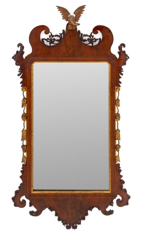 George III Parcel Gilt & Mahogany Mirror, ca. 1770 (1 of 5)