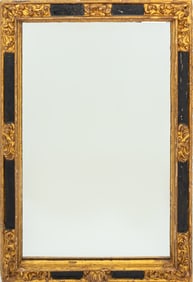 Italian Ebonized & Giltwood Wall Mirror