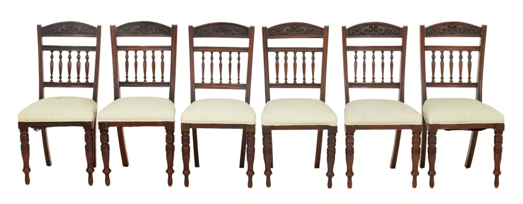Victorian Walnut Dining Chairs, 6 (1 of 5)