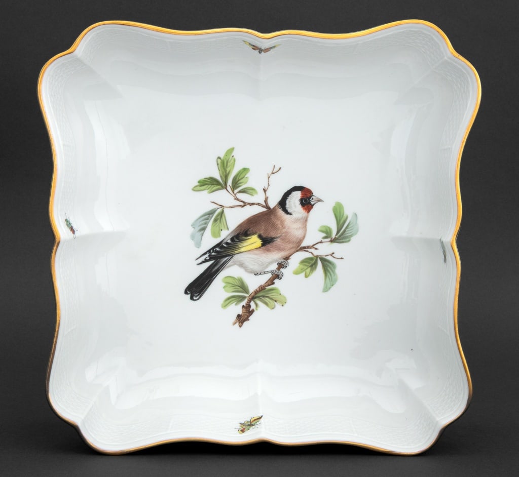 Meissen Porcelain "Rothschild Bird" Dish, 19th C. (1 of 8)