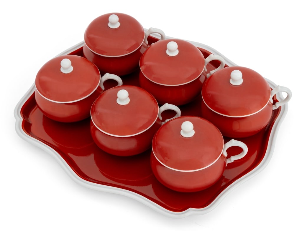 Richard Ginori Porcelain Dessert Service, 7 Pcs. (1 of 12)