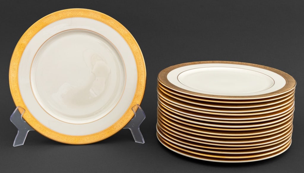 Lenox Gilt Rim Porcelain Chargers, 18 (1 of 6)