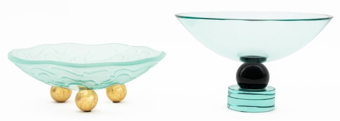 Salvatore Polizzi Art Glass Centerpiece Bowls, 2