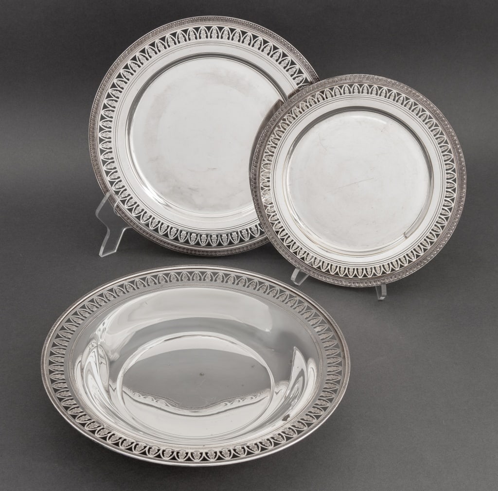 English Neoclassical Style Silver Plate Dishes, 3 (1 of 8)