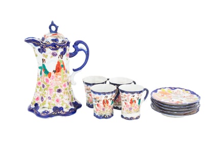 Japanese Porcelain Hot Chocolate Service, 9