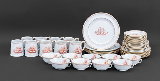 Spode Porcelain Trade Winds Red Tableware, 55