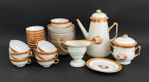Chinese Export Porcelain Coffee Service, 42 Pcs.