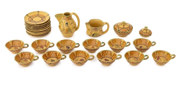 Ciaurro Orvieto Ceramic Tea Service Set, 27 Pcs.