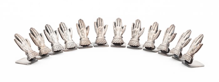 Spritzer & Fuhrmann Silver Plate Card Holders, 12