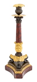 French Empire Style Gilt Bronze Candlestick