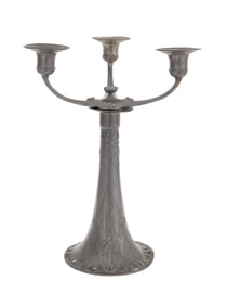 Kayserzinn Pewter Three-Branch Candelabrum