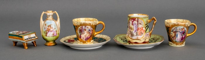 European Miniature Porcelain, 7 Pcs.