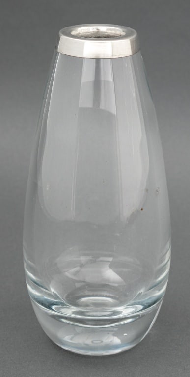 Cartier Sterling Silver Mounted Glass Vase (1 of 6)