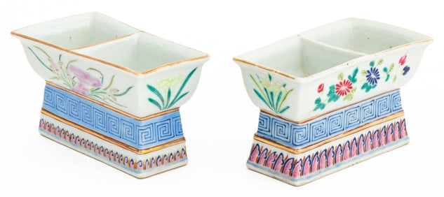 Chinese Export Porcelain Sweetmeat Dishes, Pair